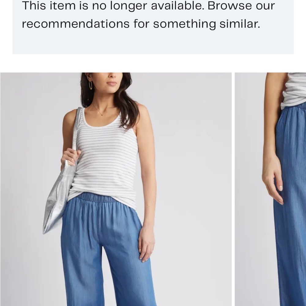 Caslon Blue Wide-Leg Pants